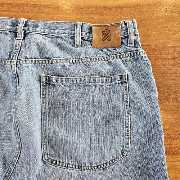 Sean John Jeans Blue Medium Wash Denim Baggy Hip Hop Distressed Ripped Men 40x32 - Picture 16 of 16